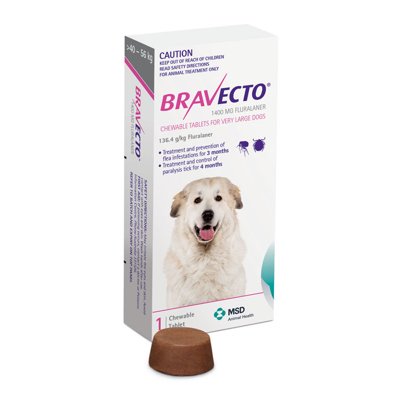 Bravecto Pink Chew for Very Large Dogs - Single