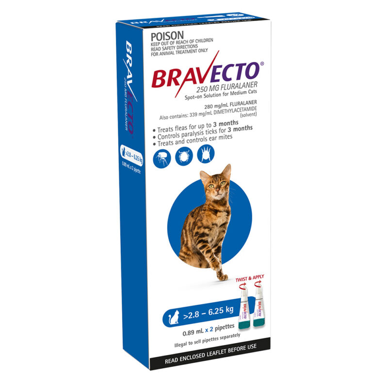 Bravecto Blue Spot-on for Medium Cats - 2 Pack 1
