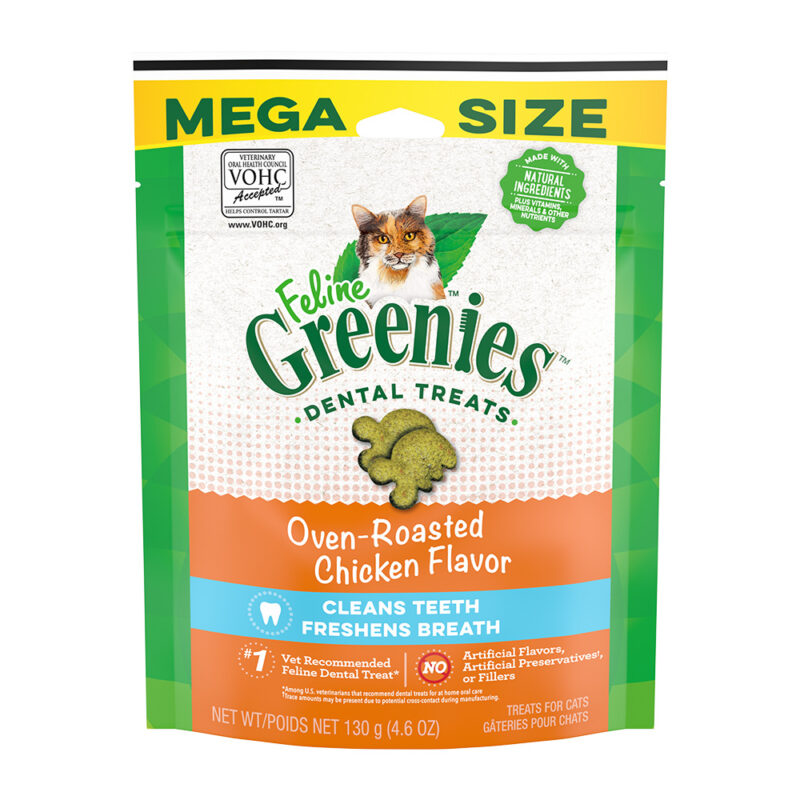 Feline Greenies Oven-Roasted Chicken Dental Cat Treats 130g