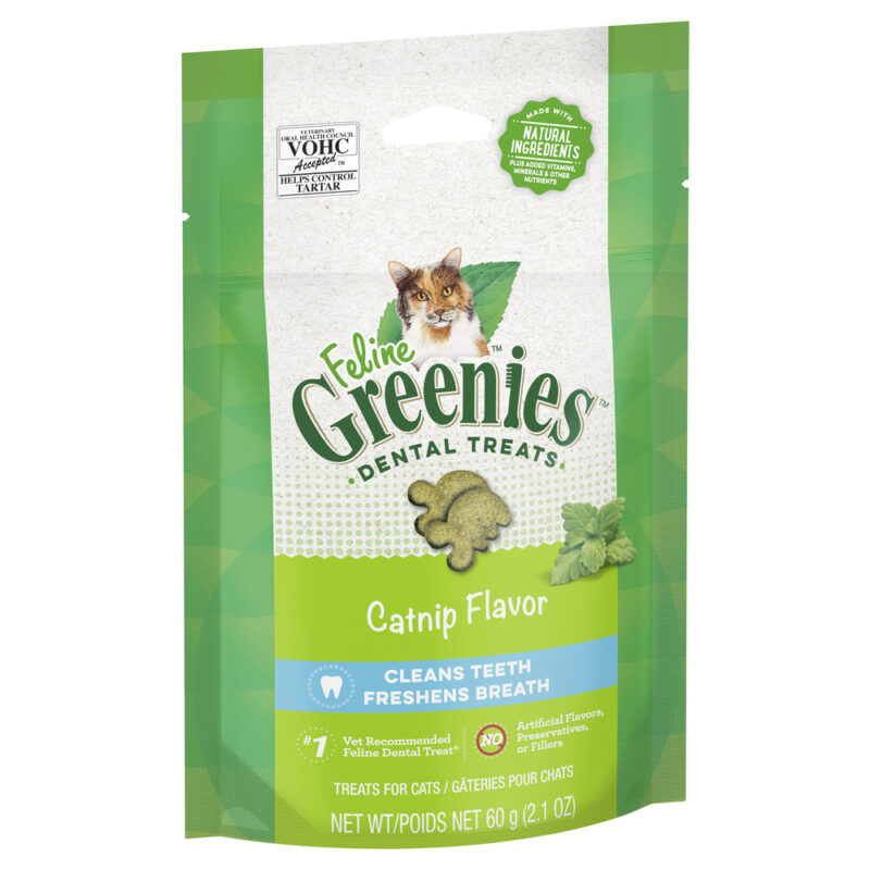 Feline Greenies Dental Treats Catnip Flavour 60g 1