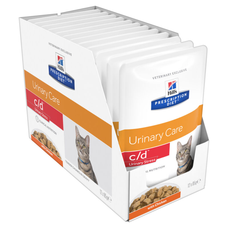 Hills Prescription Diet Feline c/d Urinary Stress 85g x 12 Pouches 1