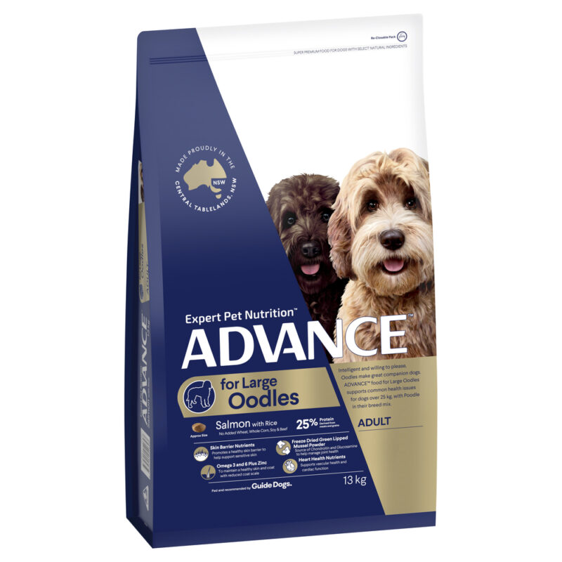 ADVANCE Large Oodles Adult Dog Food Salmon with Rice 13kg