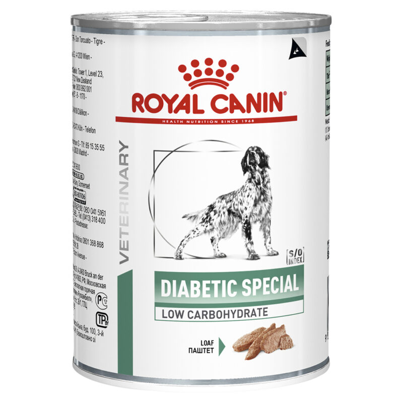 Royal Canin Veterinary Diabetic Special Canine Low Carbohydrate 410g x 12 Cans